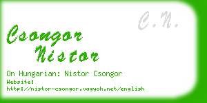 csongor nistor business card